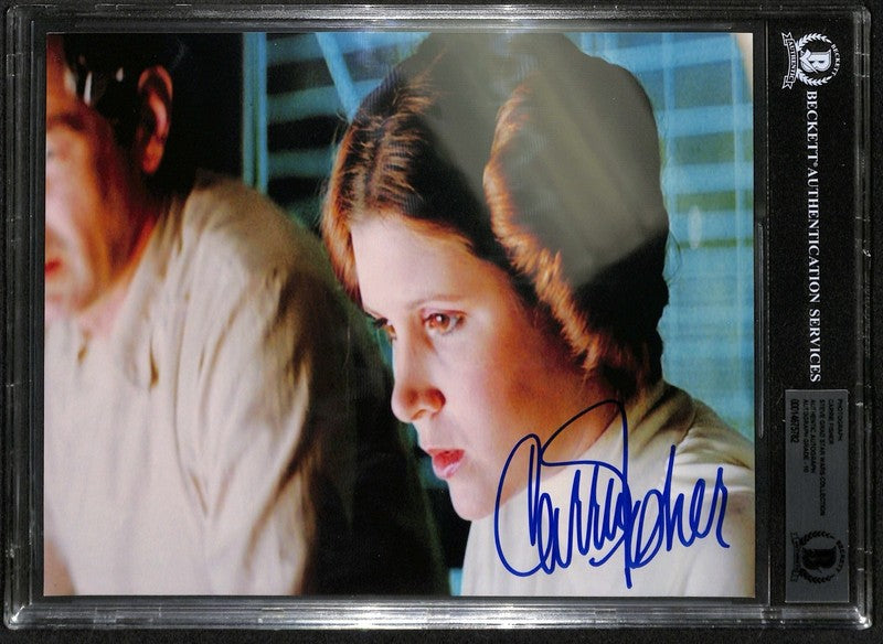 Carrie Fisher Signed Star Wars: A New Hope 8x10 Photo – AUTO GRADE 10 – BECKETT0