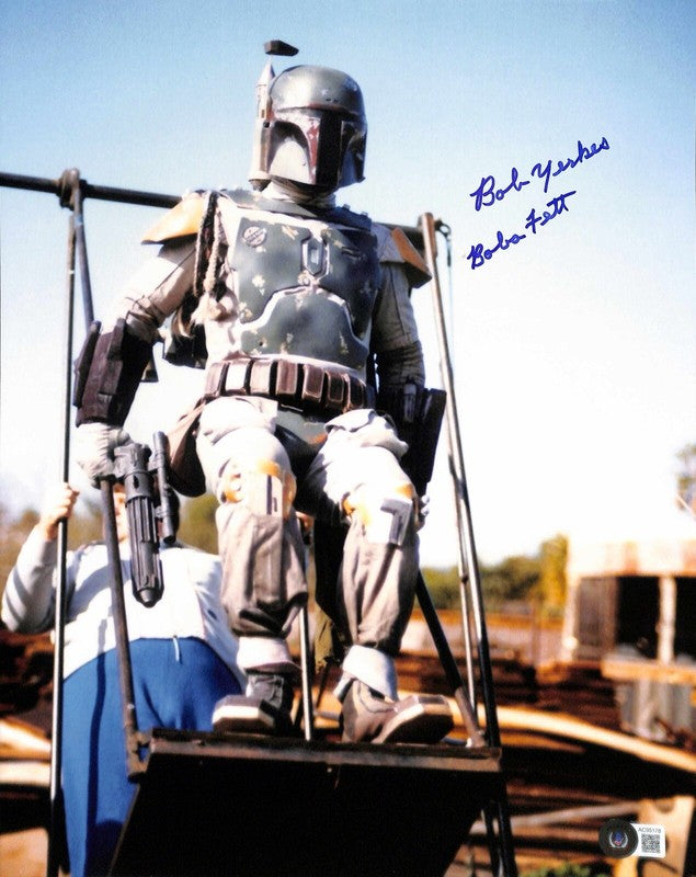 Bob Yerkes Boba Fett BHS Star Wars ROTJ Signed 11x14 Photo AUTO 10 BECKETT 0