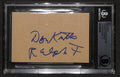 Don Knotts Three's Company Signed Cut Auto Grade 10 Beckett (Grad Collection)0