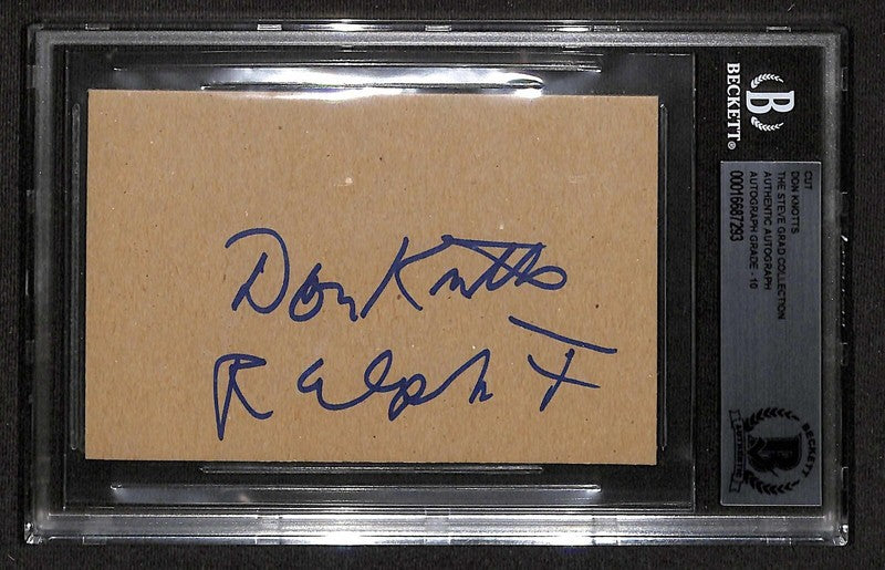 Don Knotts Three's Company Signed Cut Auto Grade 10 Beckett (Grad Collection)0