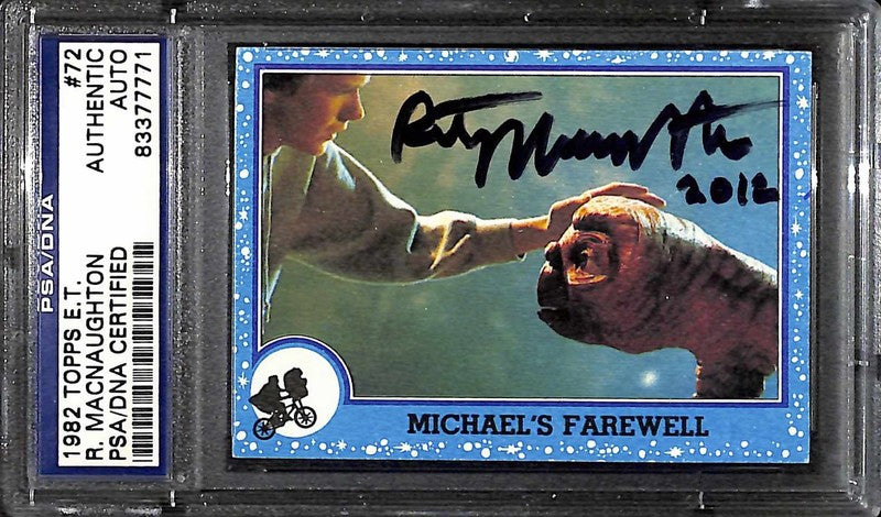 Robert MacNaughton Signed 1982 Topps E.T. Card PSA/DNA  “Michael's Farewell"0