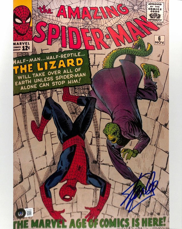 Stan Lee Spider Man Signed 11x14 Photo Auto Grade 10 BAS(Grad Collection)0