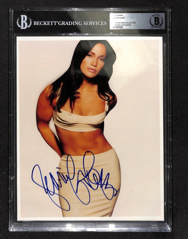 Jennifer Lopez Early Signed 8x10 Photograph BAS (Grad Collection)0