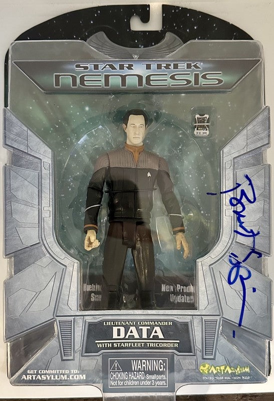 BRENT SPINER Signed Star Trek Nemesis Data Figure BECKETT0