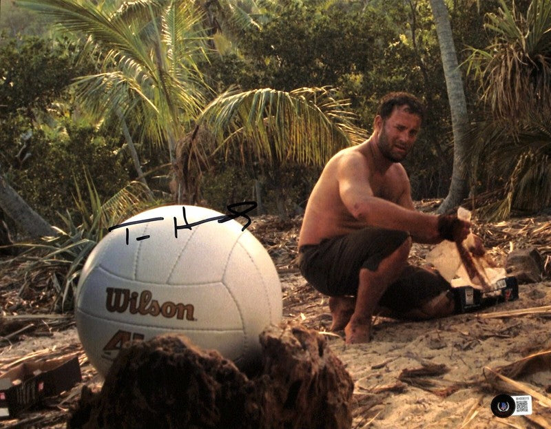 Tom Hanks “Chuck Noland” Cast Away Signed 11x14 Photograph BECKETT0