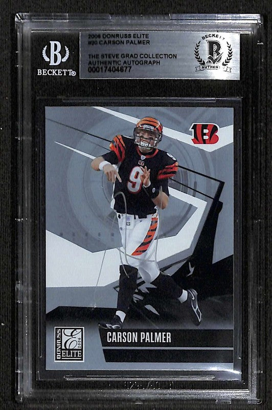 Carson Palmer 2006 Donruss Elite #20 Signed Card BECKETT Encapsulated0