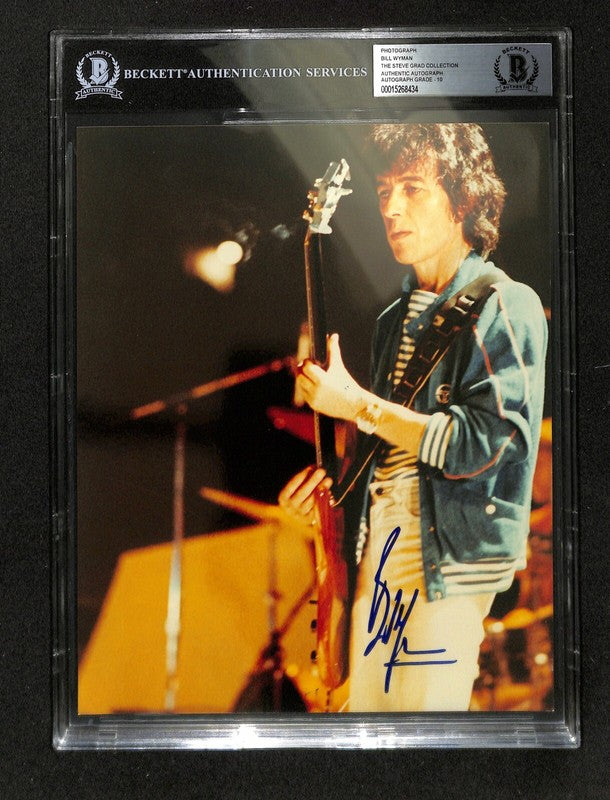 Rolling Stones Bill Wyman Signed 8X10 Photograph Auto 10 BAS (Grad Collection)0