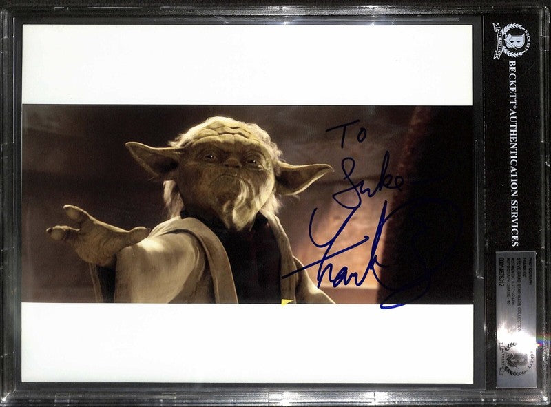 Frank Oz Yoda Star Wars Inscribed "To Luke" Signed 8x10 Photo Auto 10 Beckett 0