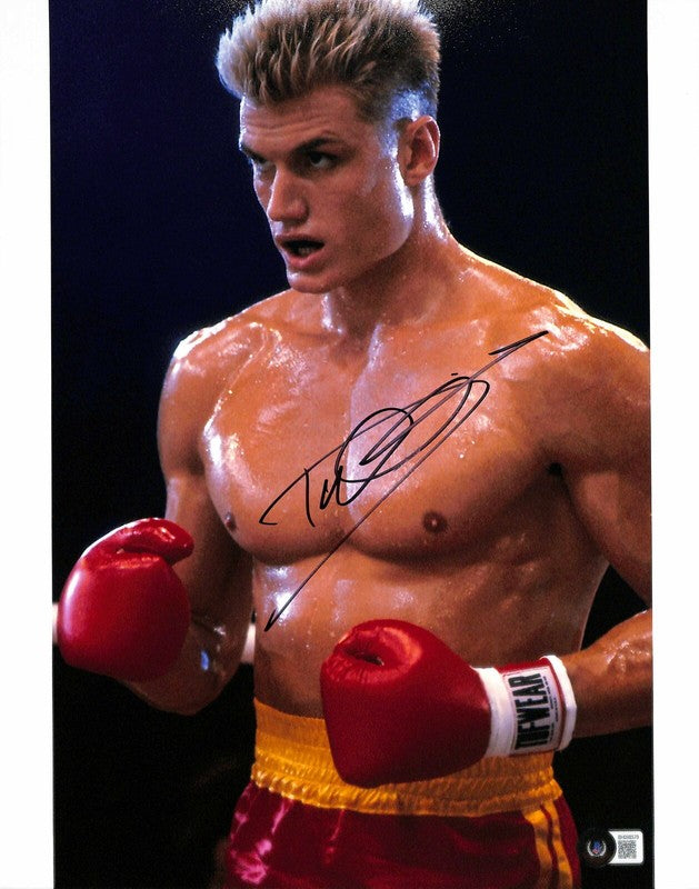 Dolph Lundgren “Ivan Drago” Rocky III Signed 11x14 Photograph BECKETT0