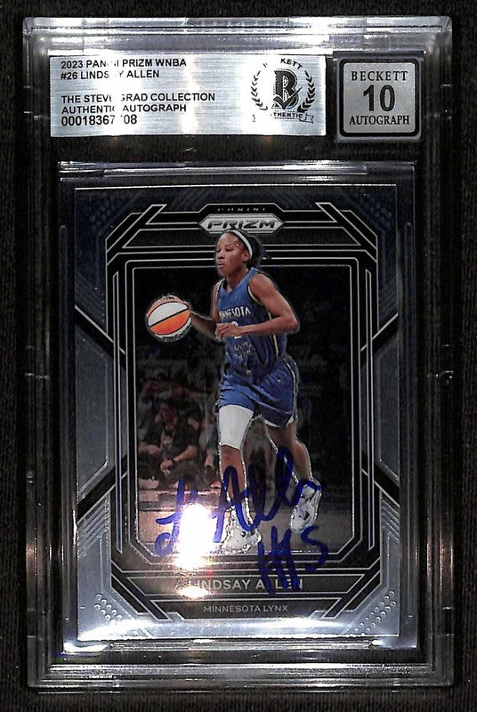2023 Panini Prizm WNBA Lindsay Allen Lynx BECKETT AUTO GRADE 10 0