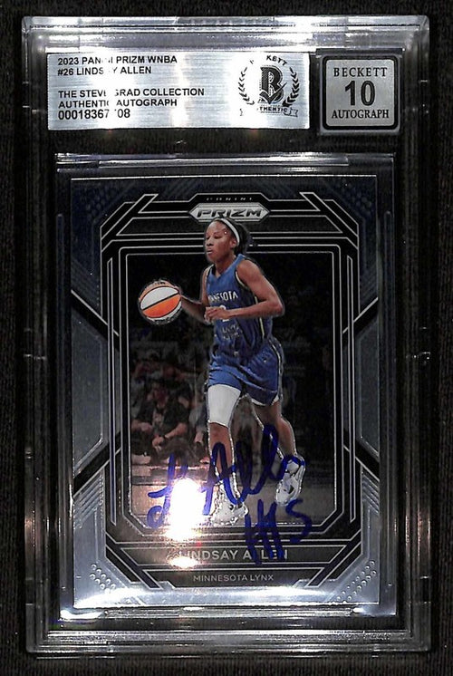 2023 Panini Prizm WNBA Lindsay Allen Lynx BECKETT AUTO GRADE 10 0