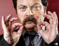 Nick Offerman Parks and Recreation Signed 11x14 Photo Beckett (Grad Collection)0