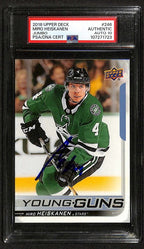 Miro Heiskanen Signed 2018 Upper Deck Young Guns RC Jumbo PSA/DNA Auto Grade 100