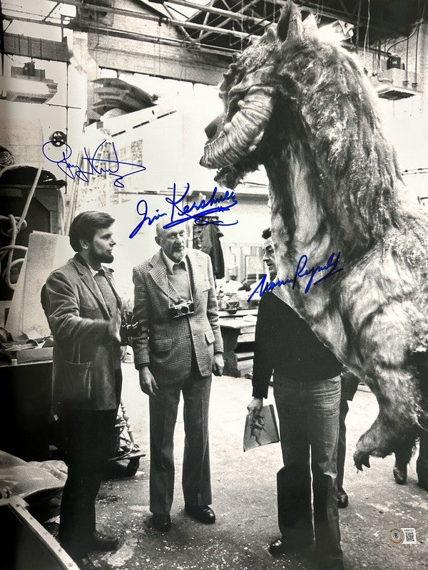 Star Wars ESB Irvin Kershner, Norman Reynolds & Gary Kurtz Signed 16x20 BAS 0