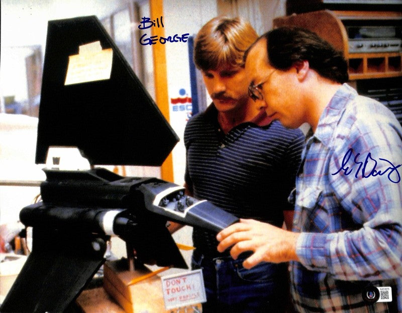 Bill George & Charlie Bailey Star Wars ROTJ ILM SFX Imp Shuttle Signed 11x14 BAS0