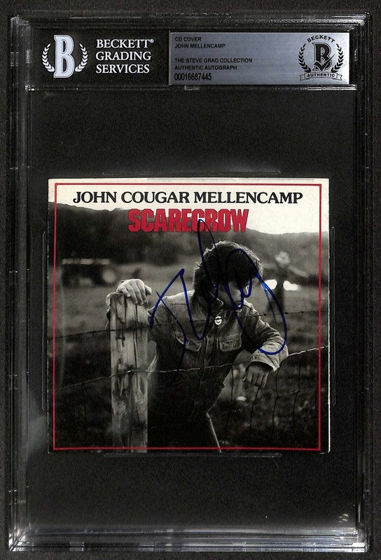 John Cougar Mellencamp "Scarecrow" Signed CD Jacket BECKETT (Grad Collection)0