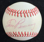 Tom Browning Reds No Hitter Single Signed Baseball (Brown) BECKETT 0