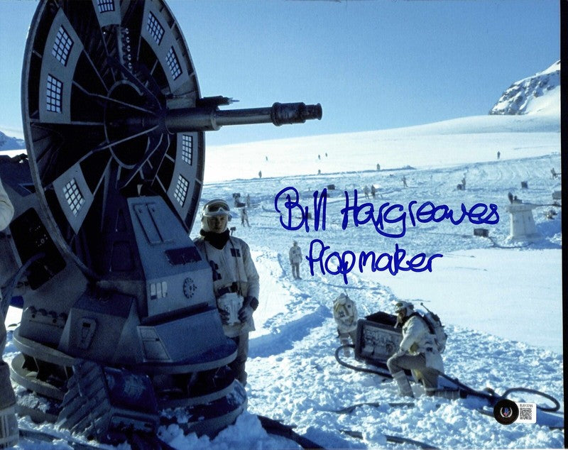 Bill Hargreaves Star Wars ESB Hoth Dish Turret Signed 11x14 Photograph BECKETT0