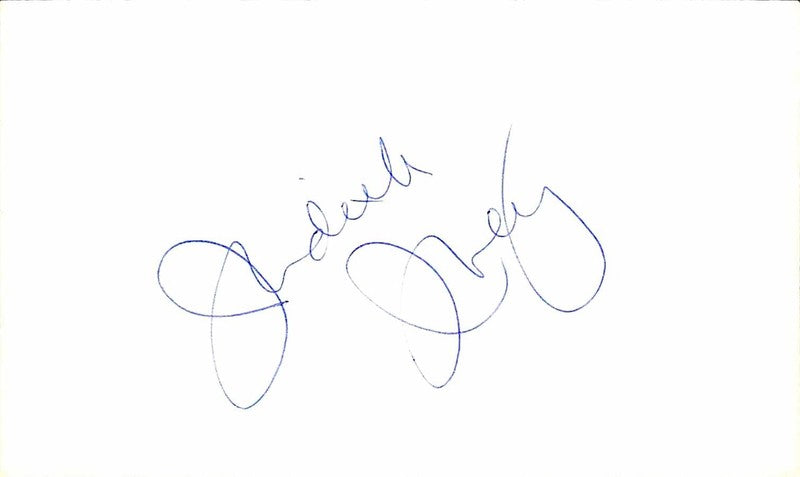 Judith Ivey Actress Signed 3x5 Index Card BECKETT Authenticated0