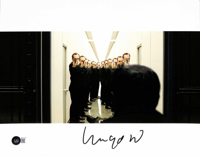Hugo Weaving Agent Smith from The Matrix Signed 11X14 Photo BAS 0