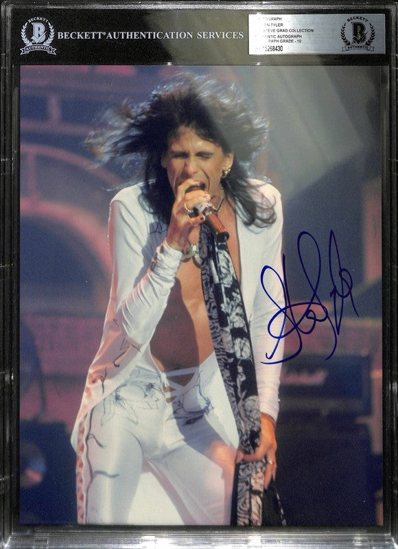 Steven Tyler Aerosmith Signed 8x10 Photo Auto Grade 10 BAS (Grad Collection)0