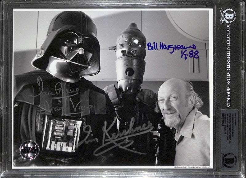 Star Wars ESB BHS Signed Kershner Prowse Hargreaves Signed 8x10 AUTO 10 BECKETT0