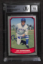 Leo Durocher CUBS BB HOF 1988 Pacific Legends 1 #27 Signed Card Auto 10 BECKETT0