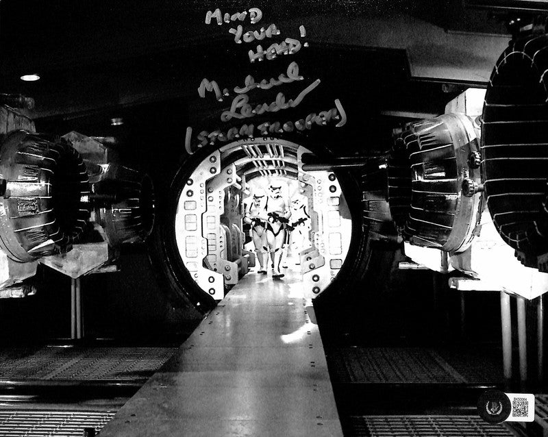 Michael Leader Stormtrooper Strar Wars ANH Signed & Inscribed 8x10 Photo BECKETT0