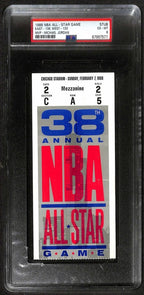 1988 NBA All-Star Game Ticket PSA EX-MT 6  Michael Jordan MVP  (Grad Collection0
