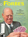 Malcolm Forbes Signed Forbes Magazine Cover BECKETT (Grad Collection)0