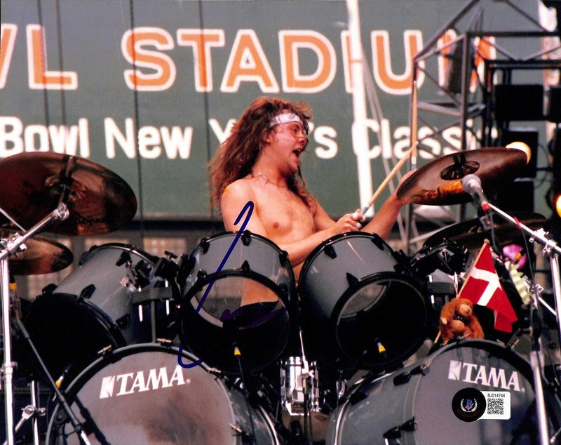 Lars Ulrich Metallica Drummer and Co-Founder Signed 8x10 Photo BECKETT 0