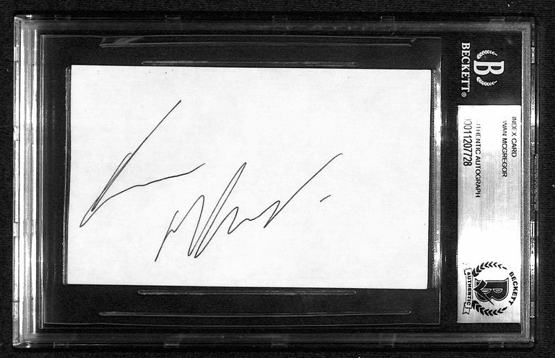 Ewan McGregor "Obi-Wan Kenobi" Star Wars Signed 3x5 Index Card Beckett0