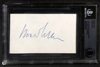 Bowie Kuhn MLB Commissioner & BB HOF'er Signed 3x5 Index Card BECKETT 0