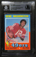 Gene Washington 49er's 1971 Topps #165 Signed Card BECKETT0