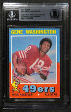 Gene Washington 49er's 1971 Topps #165 Signed Card BECKETT0