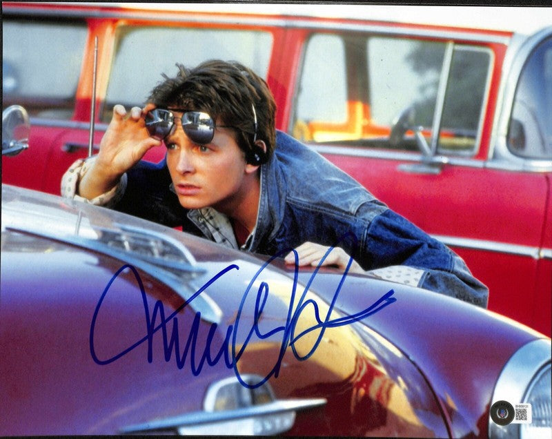 Michael J. Fox Back to the Future II Signed 11X14 Photo BAS (Grad Collection)0
