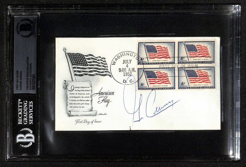 Gene Cernan Apollo Astronaut Moonwalker Signed FDC Envelope BECKETT0