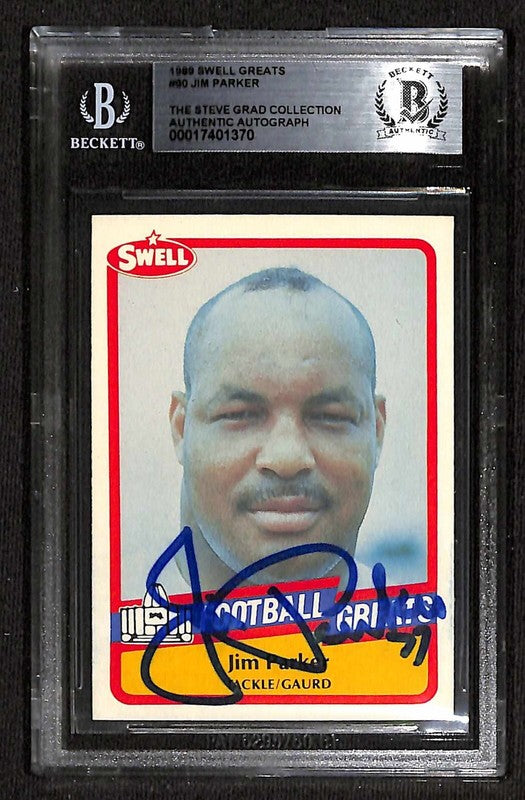 Jim Parker Baltimore Colts 1989 Swell Greats #90 Signed Card BECKETT0