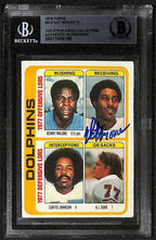 Nat Moore Miami Dolphins 1978 Topps #514 Signed Rookie RC Card BECKETT 0