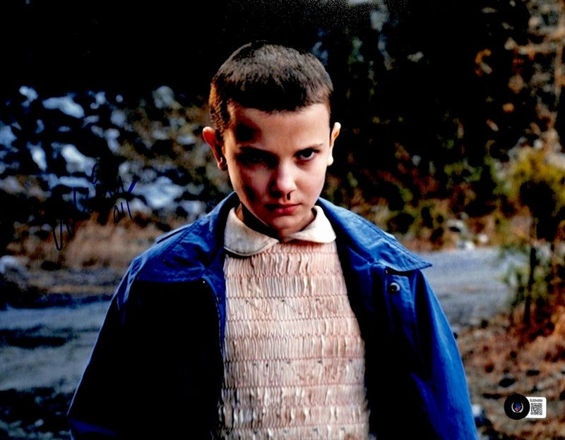 Millie Bobby Brown “Eleven” Stranger Things Signed 11x14 Photograph BECKETT0