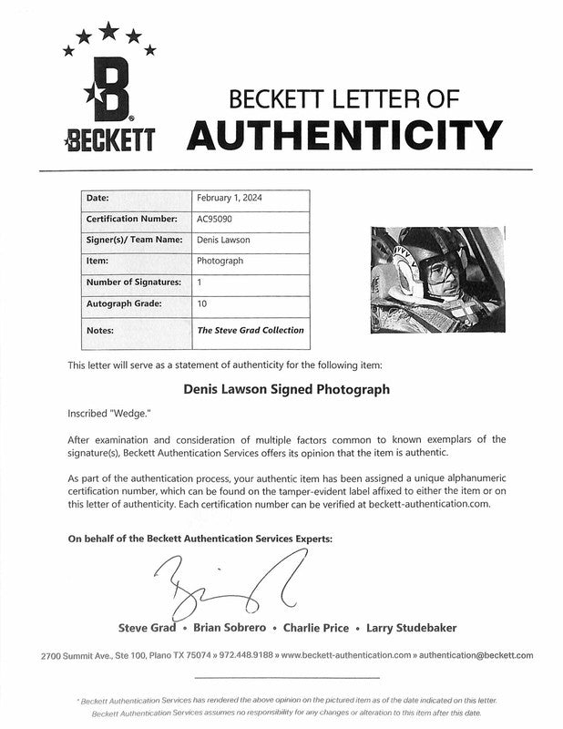 Denis Lawson Star Wars ESB Signed 16x20 Photo (Offical Pix) Auto 10 BECKETT1
