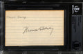 Thomas E. Dewey Governor of New York Signed 3x5 Index Card BECKETT Encapsulated0