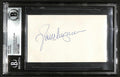 Jane Wyman Signed 3x5 Index Card Beckett Encapsulated (Grad Collection)0