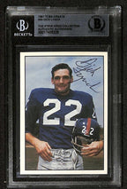 Dick Lynch New York Giants 1981 TCMA Greats #30 Signed Card BECKETT Encapsulated0