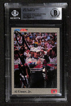 Al Unser Jr. 1991 All World Indy #1 Signed Card BECKETT Encapsulated0