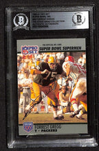 Forrest Gregg Packers 1990-91 Pro Set Super Bowl 160 #55 Signed Card BECKETT0