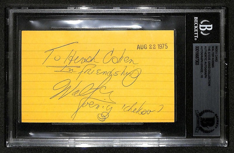 Walter Koenig "Pavel Chekov" Star Trek Signed 3x5 Index Card Beckett0