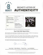 Deep Purple Signed Album LP Black Night Anniversary Edition by 4x BECKETT LOA1