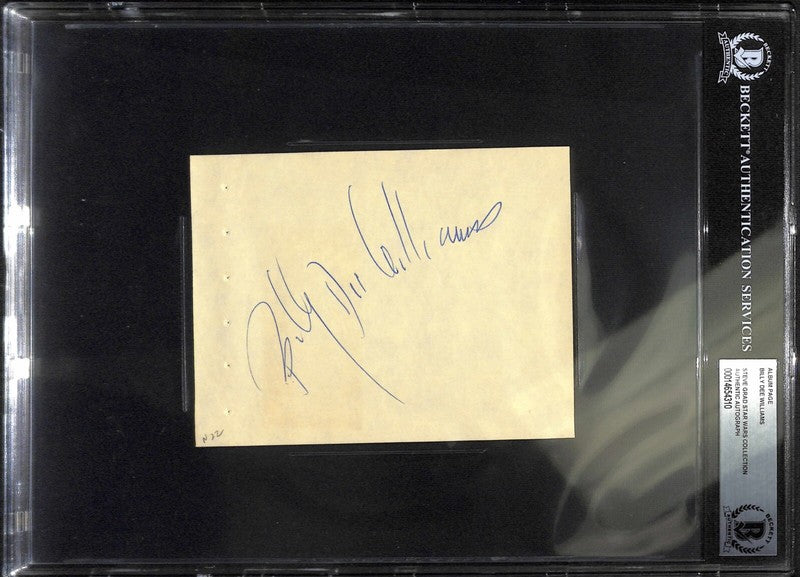 Star Wars Vintage Billy Dee Williams Signed Album Page BAS (GradCollection)0
