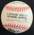 Warren Spahn Braves BB HOF Signed & Inscribed “363 Wins” Baseball BECKETT 1